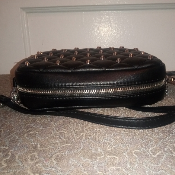 Rebecca Minkoff Black Quilted Crossbody Bag with Silver Chain - Picture 5 of 9